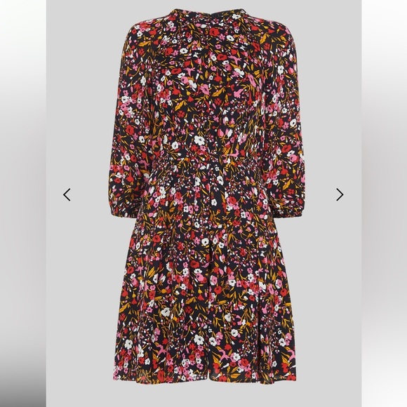 Whistles FLIPPY MEADOW PRINT DRESS IN PINK MULTI - Picture 4 of 11